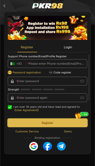PKR98 Game Register